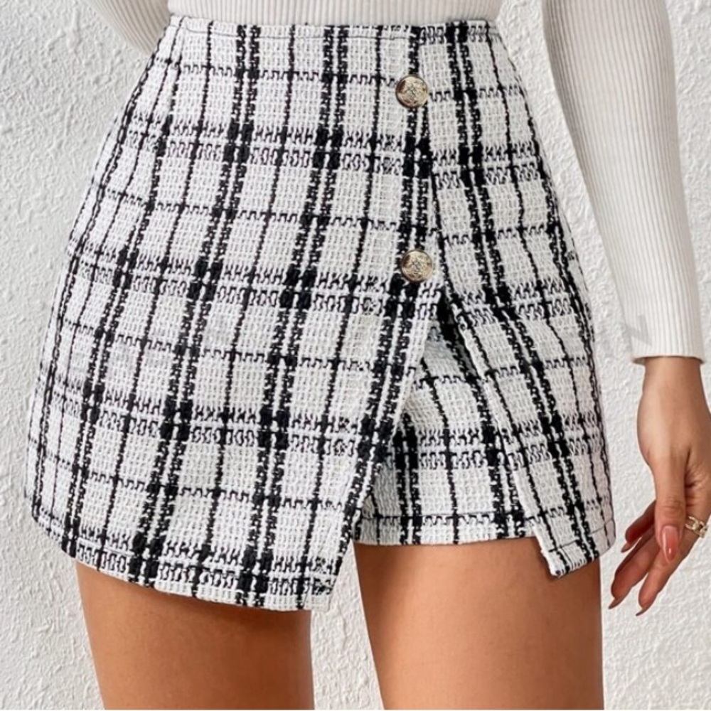 SHEIN Frenchy Plaid Skort